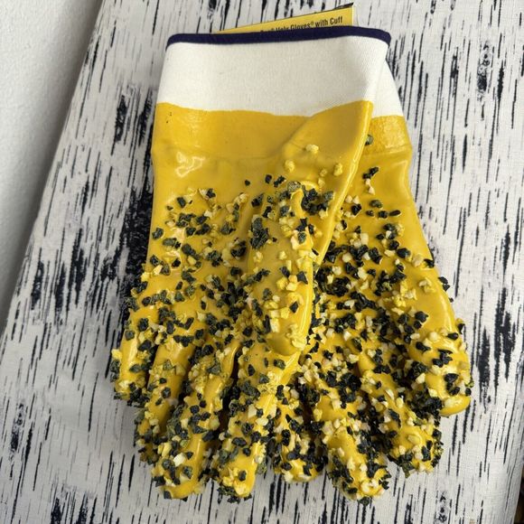 ShuBee Ugly Gloves With Cuff One Size Fits Most PVC Chip Coated Jersey Lined - Picture 5 of 5